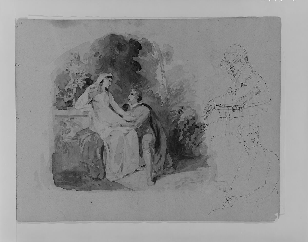 (From Sketchbook), Thomas Sully (American, Horncastle, Lincolnshire 1783–1872 Philadelphia, Pennsylvania), Ink, wash, on paper, American 