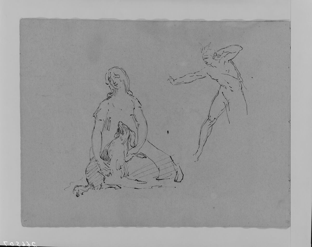 (From Sketchbook), Thomas Sully (American, Horncastle, Lincolnshire 1783–1872 Philadelphia, Pennsylvania), Ink, wash, on paper, American 