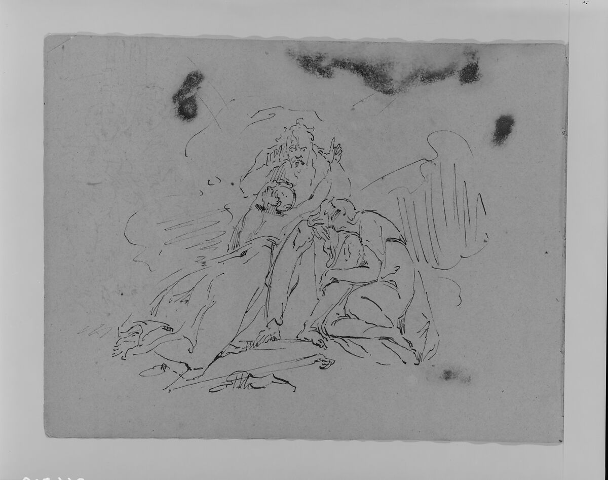 (From Sketchbook), Thomas Sully (American, Horncastle, Lincolnshire 1783–1872 Philadelphia, Pennsylvania), Ink, wash, on paper, American 