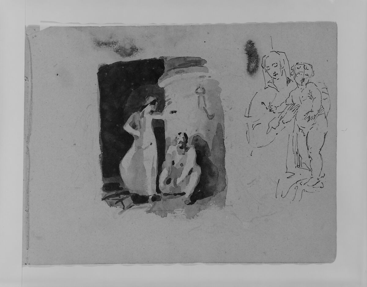 (From Sketchbook), Thomas Sully (American, Horncastle, Lincolnshire 1783–1872 Philadelphia, Pennsylvania), Ink, wash, on paper, American 