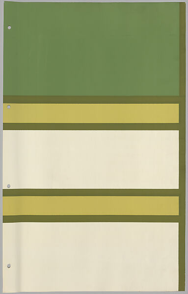Schumacher's Taliesin Line of Decorative Fabrics and Wallpapers Designed by Frank Lloyd Wright, Frank Lloyd Wright (American, Richland Center, Wisconsin 1867–1959 Phoenix, Arizona), Book (a) together with a conforming masonite authorized dealer sign (b), American