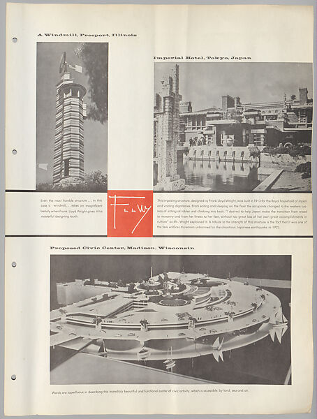 Schumacher's Taliesin Line of Decorative Fabrics and Wallpapers Designed by Frank Lloyd Wright, Frank Lloyd Wright (American, Richland Center, Wisconsin 1867–1959 Phoenix, Arizona), Book (a) together with a conforming masonite authorized dealer sign (b), American