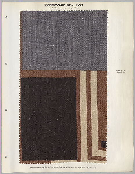 Schumacher's Taliesin Line of Decorative Fabrics and Wallpapers Designed by Frank Lloyd Wright, Frank Lloyd Wright (American, Richland Center, Wisconsin 1867–1959 Phoenix, Arizona), Book (a) together with a conforming masonite authorized dealer sign (b), American
