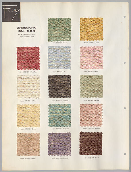 Schumacher's Taliesin Line of Decorative Fabrics and Wallpapers Designed by Frank Lloyd Wright, Frank Lloyd Wright (American, Richland Center, Wisconsin 1867–1959 Phoenix, Arizona), Book (a) together with a conforming masonite authorized dealer sign (b), American