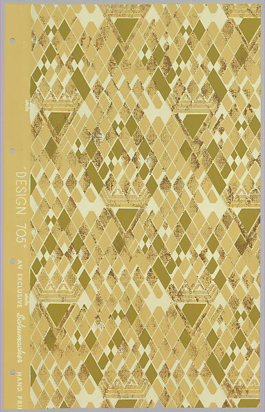 Schumacher's Taliesin Line of Decorative Fabrics and Wallpapers Designed by Frank Lloyd Wright, Frank Lloyd Wright (American, Richland Center, Wisconsin 1867–1959 Phoenix, Arizona), Book (a) together with a conforming masonite authorized dealer sign (b), American