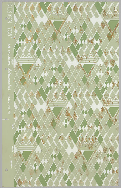 Schumacher's Taliesin Line of Decorative Fabrics and Wallpapers Designed by Frank Lloyd Wright, Frank Lloyd Wright (American, Richland Center, Wisconsin 1867–1959 Phoenix, Arizona), Book (a) together with a conforming masonite authorized dealer sign (b), American