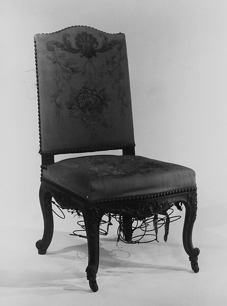Side Chair, Tapestry upholstery by Francis Doonen, Wood, American 