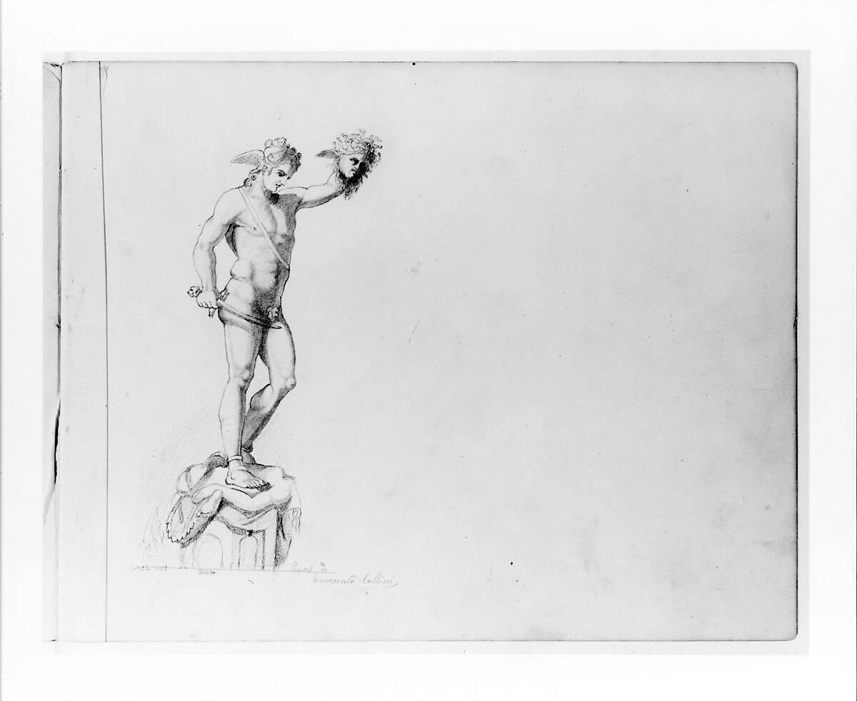 Perseus (from Sketchbook), John Quincy Adams Ward (American, Urbana, Ohio 1830–1910 New York), Graphite on paper, American 