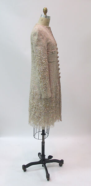 Ensemble, House of Chanel (French, founded 1910), wool, silk, metal, French
