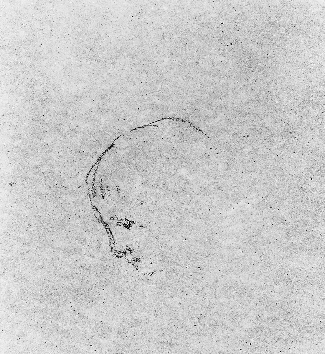 Head of a Boy, James McNeill Whistler (American, Lowell, Massachusetts 1834–1903 London), Conté crayon and white chalk on brown wove paper, American