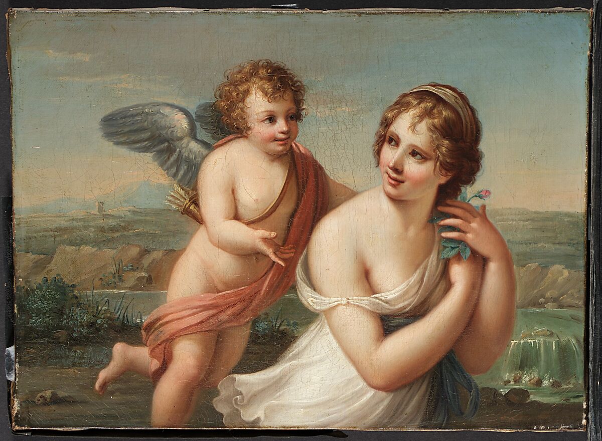 The Temptation of Eros, Style of Angelica Kauffmann (Swiss, Chur 1741–1807 Rome), Oil on canvas 