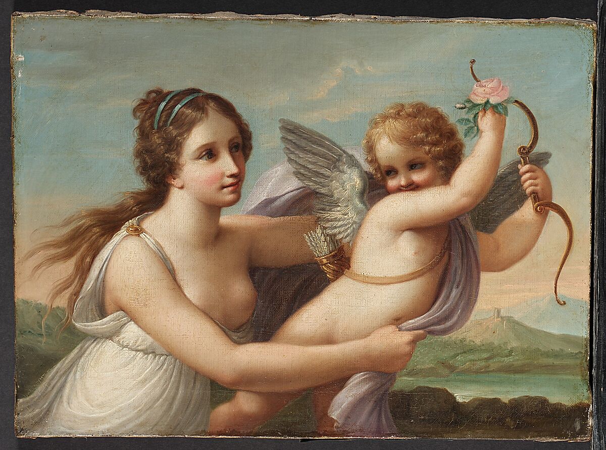 The Victory of Eros, Style of Angelica Kauffmann (Swiss, Chur 1741–1807 Rome), Oil on canvas 