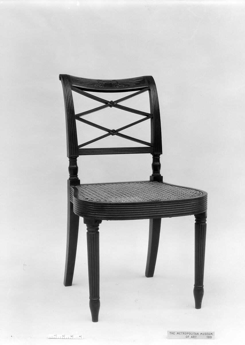 Side Chair, Primary: mahogany.  Secondary: poplar (medial braces, probably original), American 