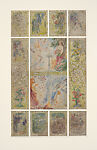 Design for “Four Seasons” Window, Walter B. Jennings House, Burrwood, Cold Spring Harbor, New York, Louis C. Tiffany (American, New York 1848–1933 New York), Transparent and opaque watercolor, colored pencil, and graphite on paper, American