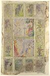 Design for Four Seasons window for Burrwood, the residence of Mr. and Mrs. Walter Jennings, Cold Spring Harbor, New York, Louis C. Tiffany (American, New York 1848–1933 New York), Watercolor, gouache, graphite, and red earth chalk pencil on on white wove paper, American
