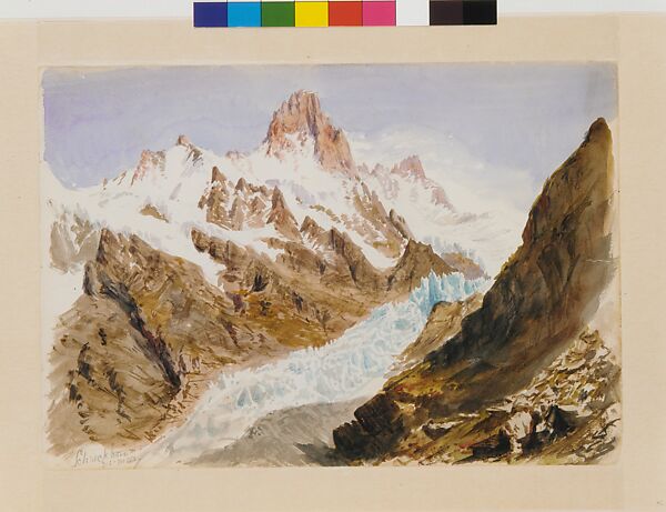 "Splendid Mountain Watercolours" Sketchbook - Cover, John Singer Sargent (American, Florence 1856–1925 London), Black impressed cardboard (cover); various media on off-white wove paper, American