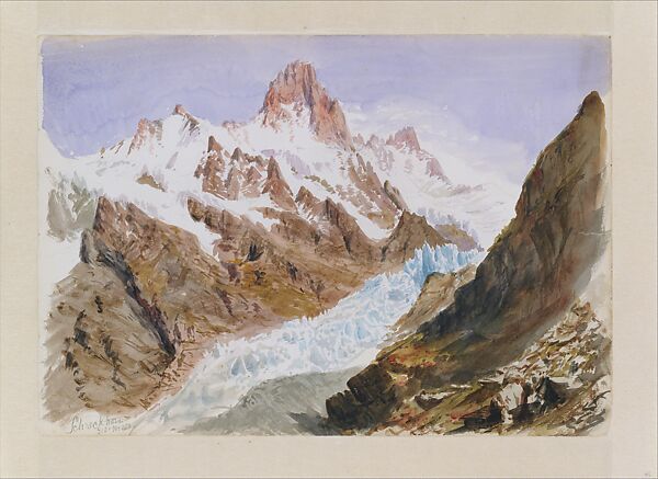 "Splendid Mountain Watercolours" Sketchbook - Cover, John Singer Sargent (American, Florence 1856–1925 London), Black impressed cardboard (cover); various media on off-white wove paper, American 