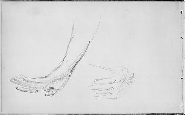 Javanese Dancers Sketchbook, John Singer Sargent (American, Florence 1856–1925 London), Cardboard covered with beige canvas (cover); Graphite on off-white wove paper, American