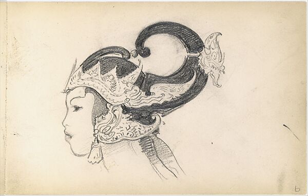 Javanese Dancers Sketchbook, John Singer Sargent (American, Florence 1856–1925 London), Cardboard covered with beige canvas (cover); Graphite on off-white wove paper, American 
