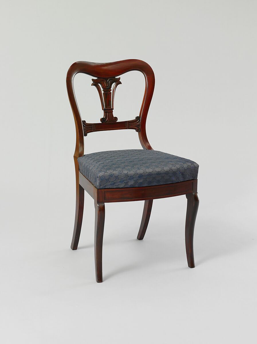 Side Chair, Possibly from the Workshop of Duncan Phyfe (American (born Scotland), near Lock Fannich, Ross-Shire, Scotland 1768/1770–1854 New York), Rosewood, ash, and tulip poplar, American