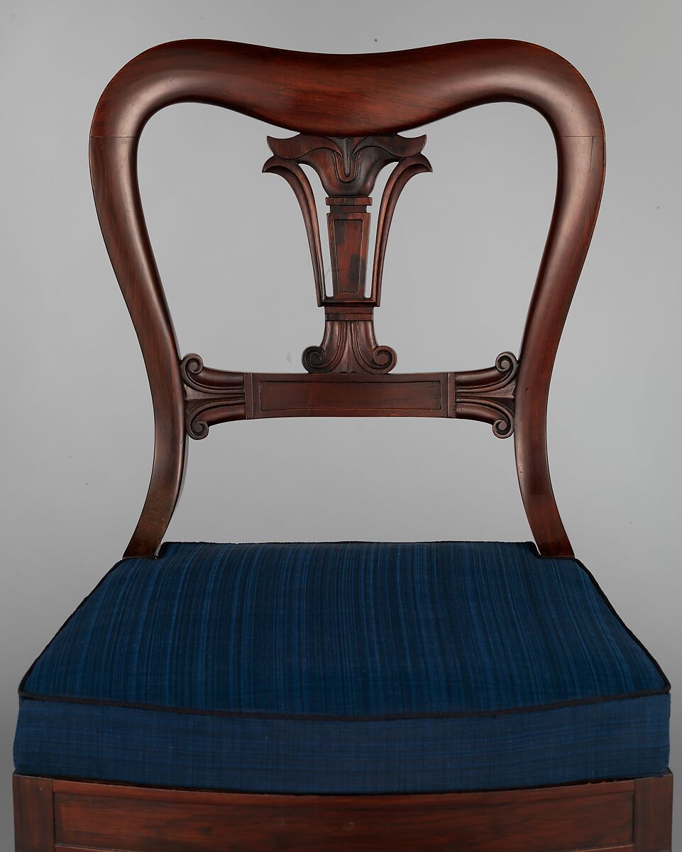 Side Chair, Possibly from the Workshop of Duncan Phyfe (American (born Scotland), near Lock Fannich, Ross-Shire, Scotland 1768/1770–1854 New York), Rosewood, ash, and tulip poplar, American