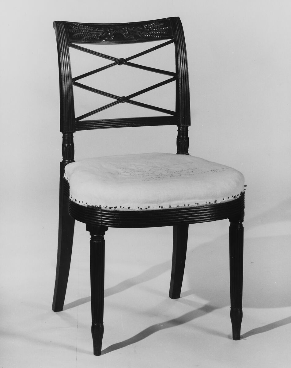 Side Chair, Workshop of Duncan Phyfe (American (born Scotland), near Lock Fannich, Ross-Shire, Scotland 1768/1770–1854 New York), Mahogany, maple, American 