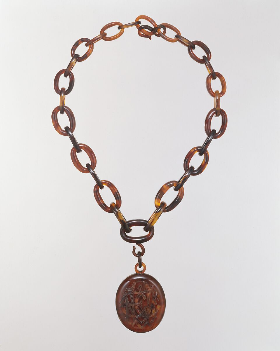 Long tortoise shell link on sale necklace