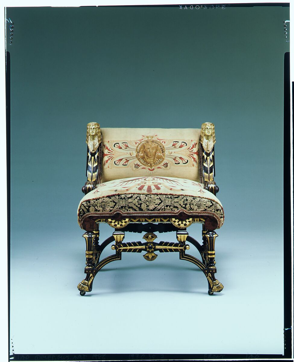 Side Chair, Possibly Pottier and Stymus Manufacturing Company (active ca. 1858–1918/19), Rosewood, ash, prickly juniper veneer, American