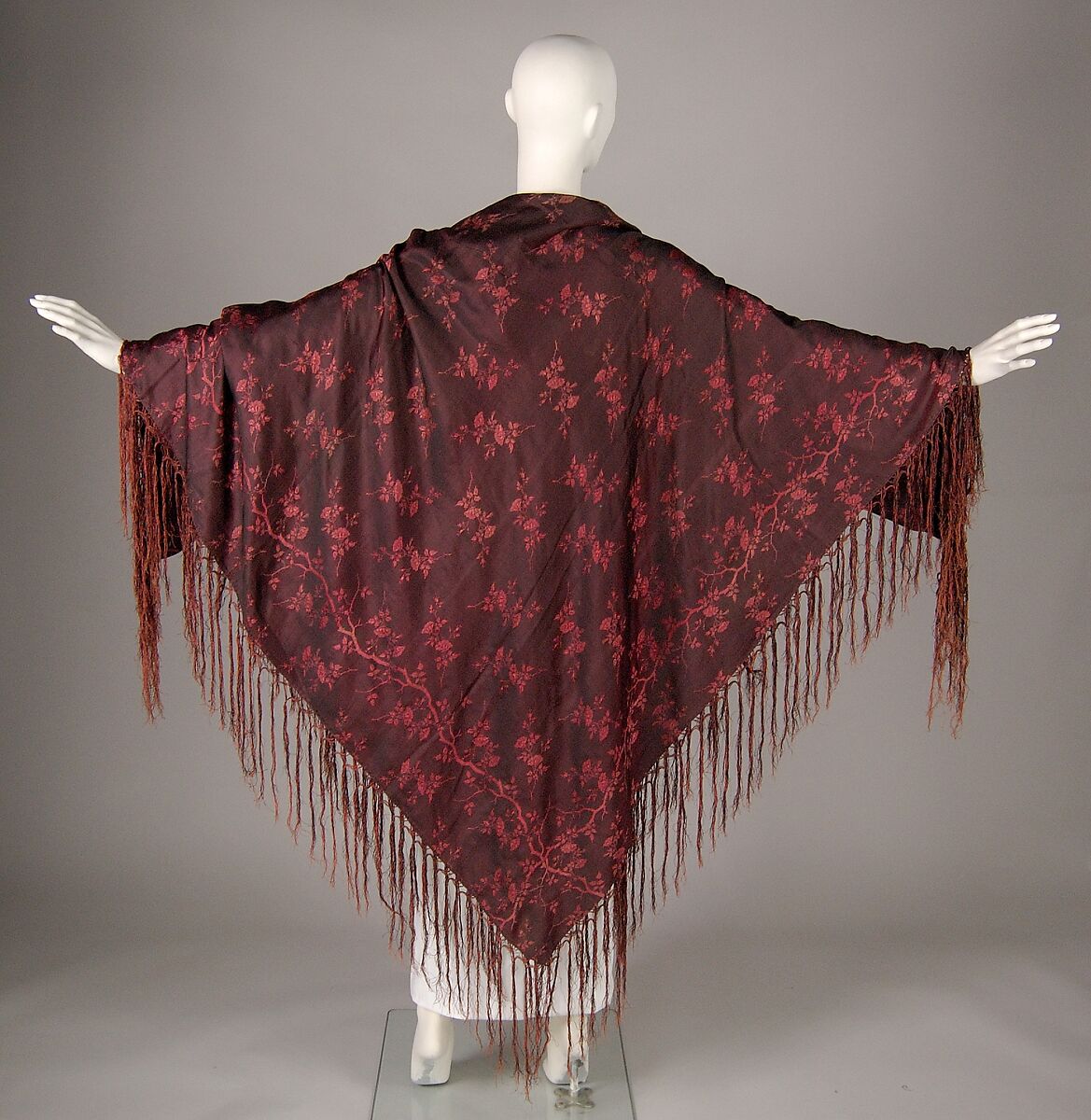 Shawl, Silk, probably American 