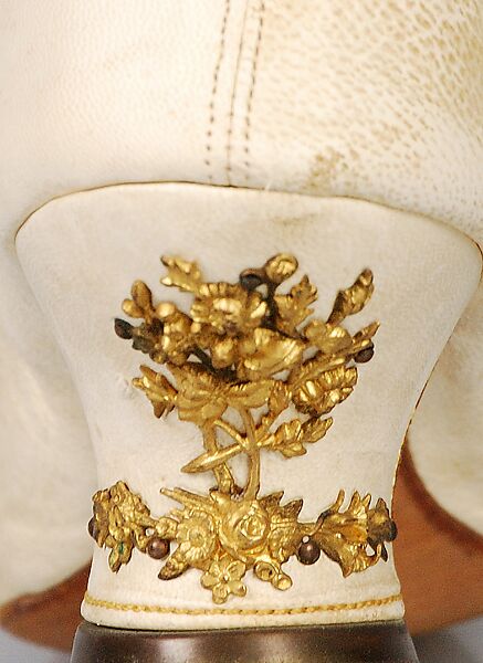 Evening slippers, Juan Serra, Leather, metallic, silk, cotton, Spanish