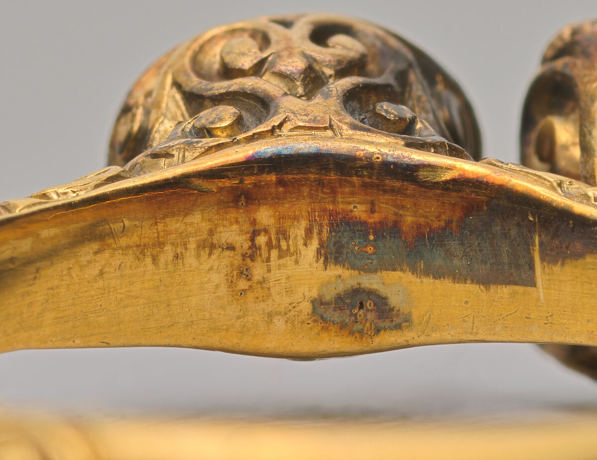 Double Ring, Marcus and Co. (American, New York, 1892–1942), Gold, diamonds, and emerald, American