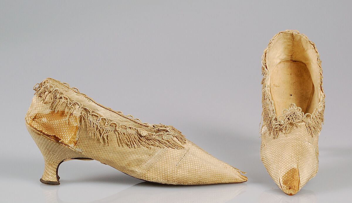 Slippers, Silk, French 