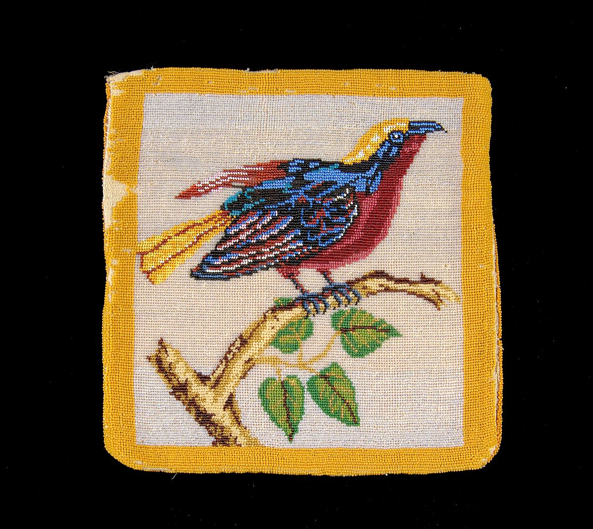 Bag, Glass, linen, possibly Italian