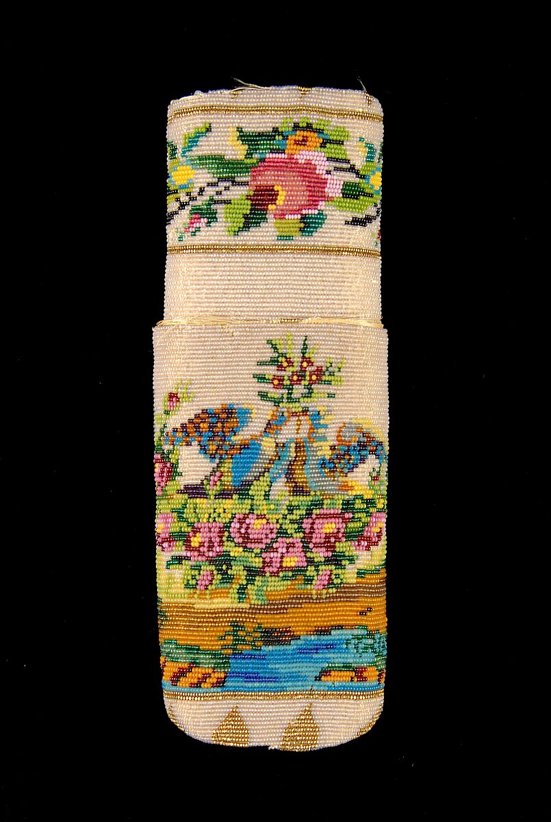 Spectacle case, Glass, linen, American