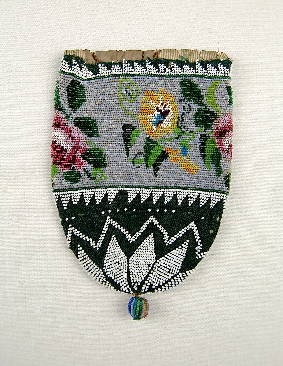 Pouch, Glass, silk, European 