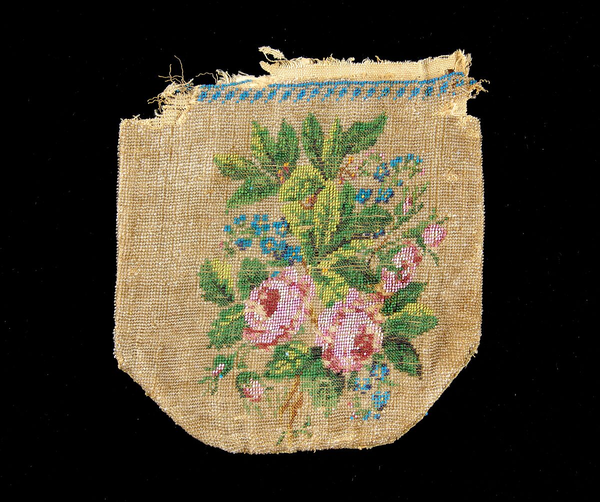 Pouch, Glass, linen, American 