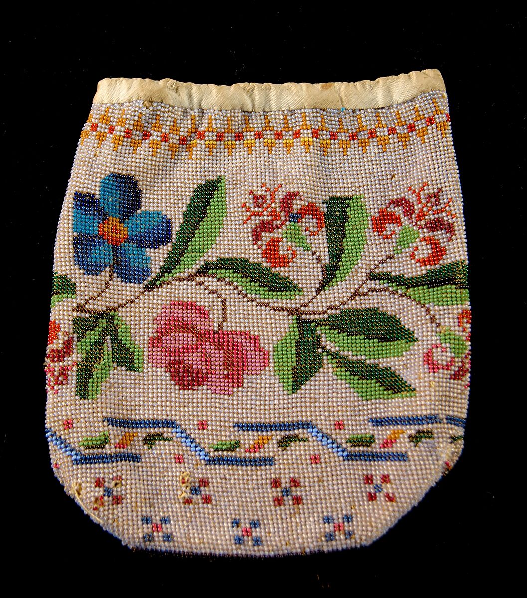 Pouch, Glass, linen, American 