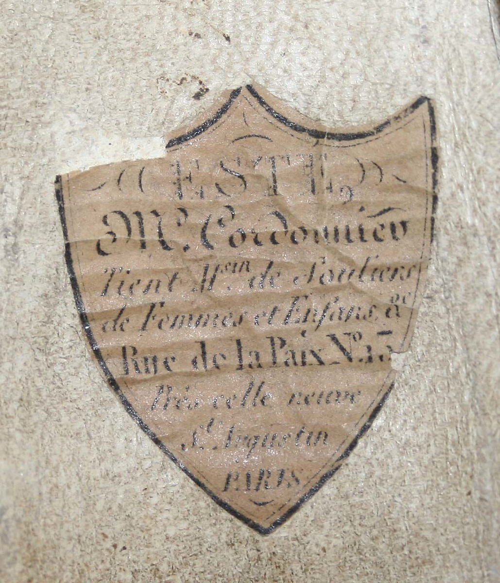 Evening slippers, Esté (French, 1821–1839), Silk, metal, French