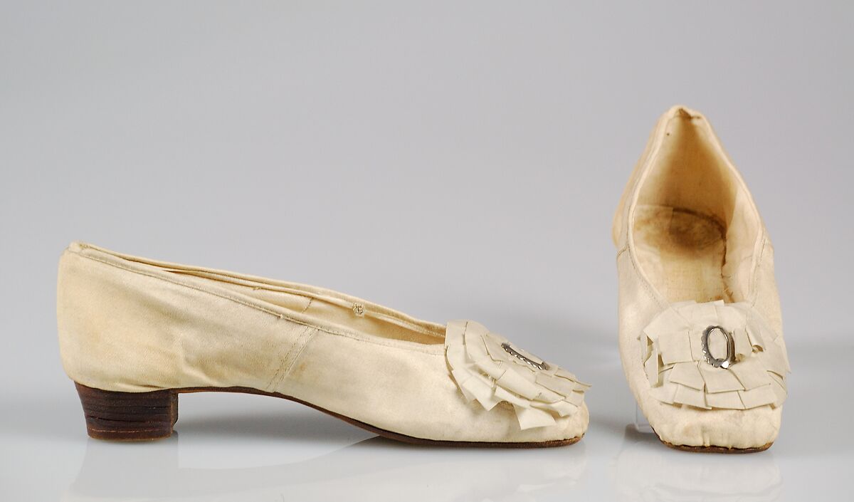Wedding slippers, Wool, silk, American 