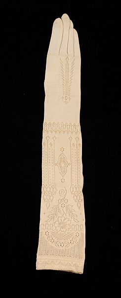 Evening gloves, Silk, German 