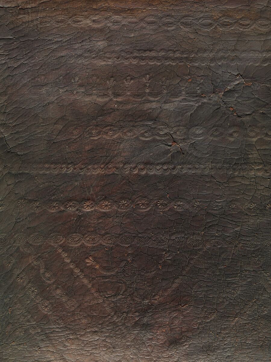 Campeche Chair, Mahogany and mahogany veneer, light and dark wood inlay, and leather, American