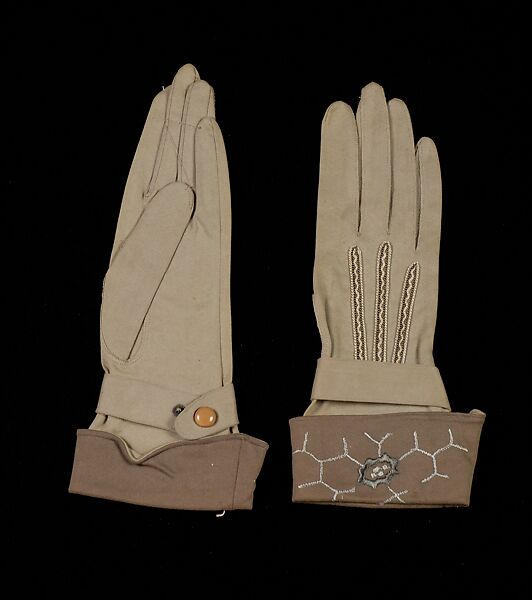Gloves, Cotton, silk , German 