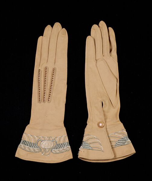 Gloves, Cotton, silk, German 