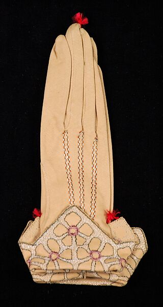 Gloves, Cotton, silk , German 