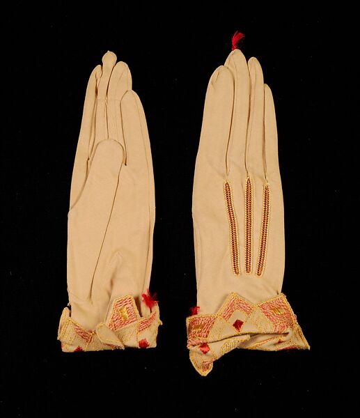 Gloves, Cotton, silk, German 