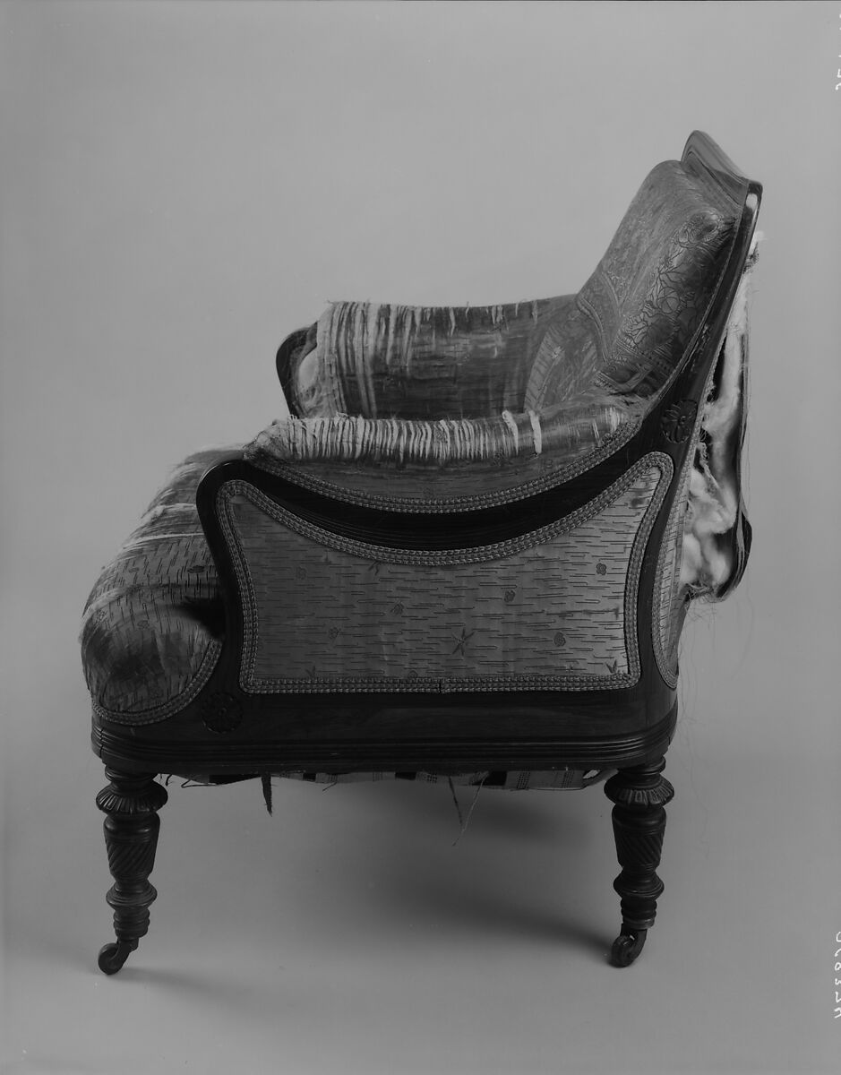 Armchair, Herter Brothers (German, active New York, 1864–1906), Rosewood and silk, American