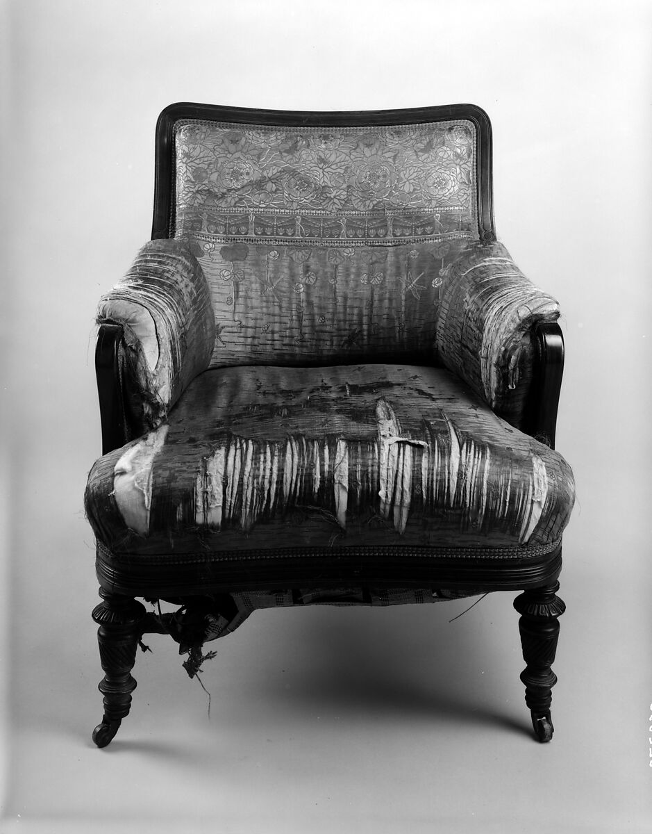 Armchair, Herter Brothers (German, active New York, 1864–1906), Rosewood and silk, American