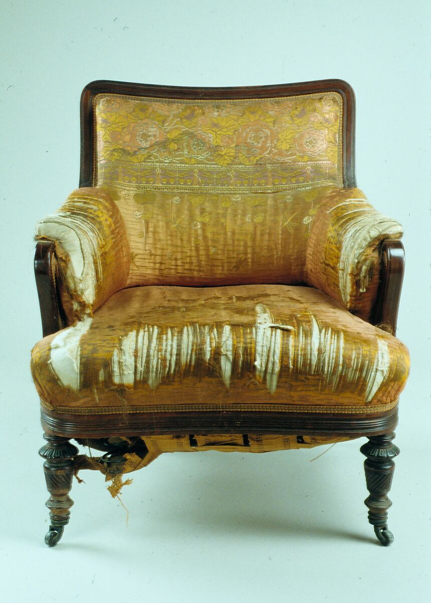 Armchair, Herter Brothers (German, active New York, 1864–1906), Rosewood and silk, American 