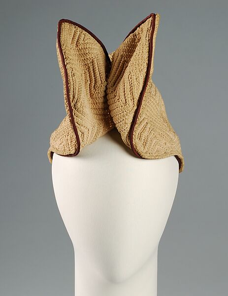 Hat, Sally Victor (American, 1905–1977), Cotton, American 