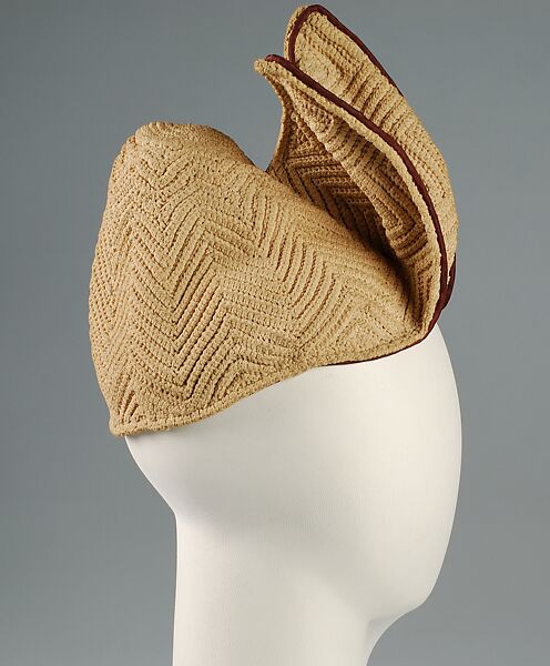 Hat, Sally Victor (American, 1905–1977), Cotton, American